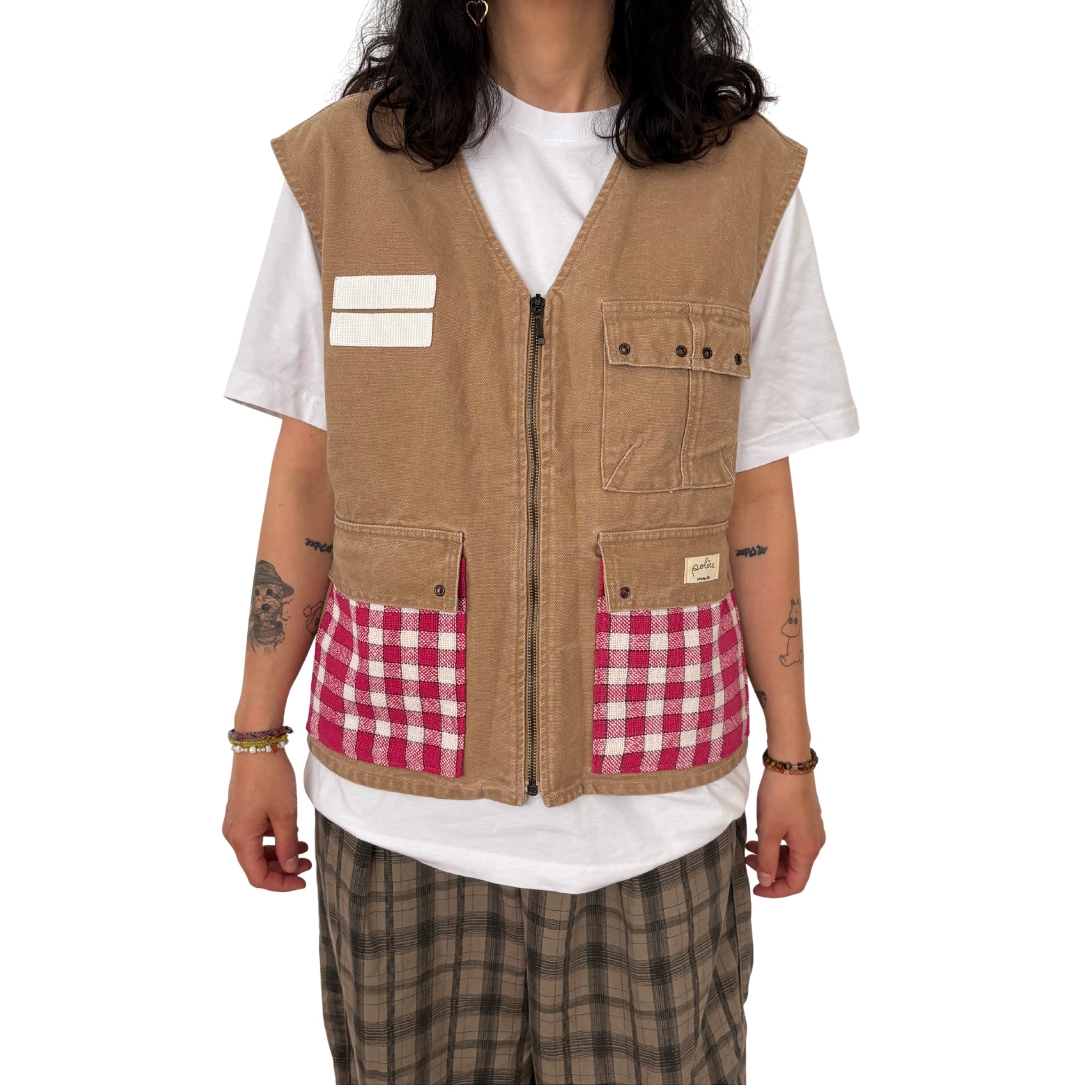 Veste poches vichy